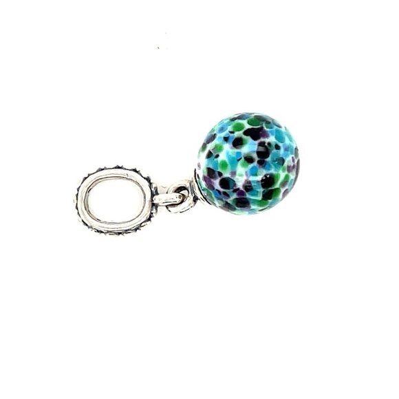 Pandora Green Speckled Beauty Dangle Charm - Picture 2 of 3